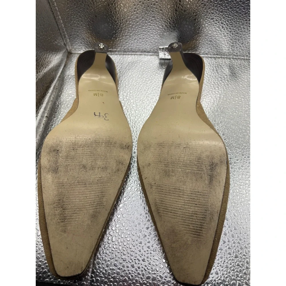 Pierre Dumas Womens Tan Faux Suede Croc - Picture 2 of 3
